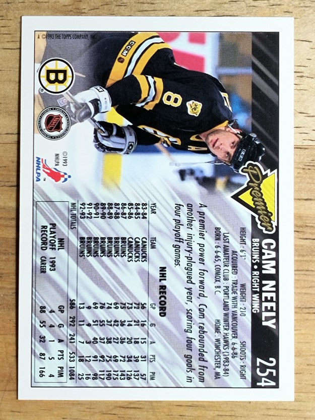1993-94 Topps Premier #254 Cam Neely