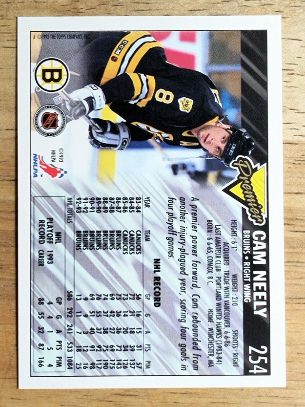 1993-94 Topps Premier #254 Cam Neely