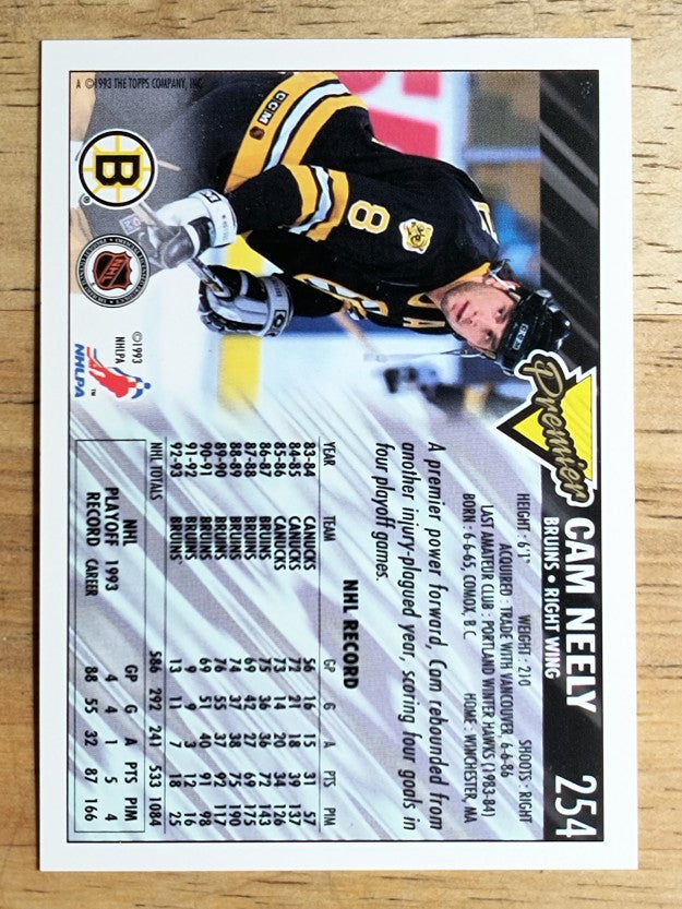 1993-94 Topps Premier #254 Cam Neely