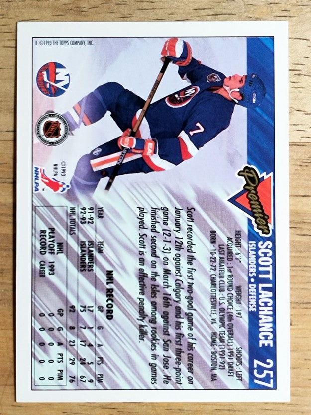 1993-94 Topps Premier #257 Scott Lachance