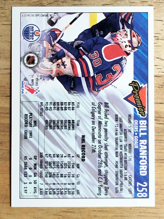 1993-94 Topps Premier #258 Bill Ranford