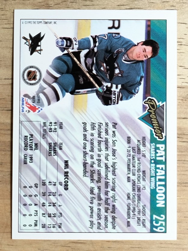 1993-94 Topps Premier #259 Pat Falloon