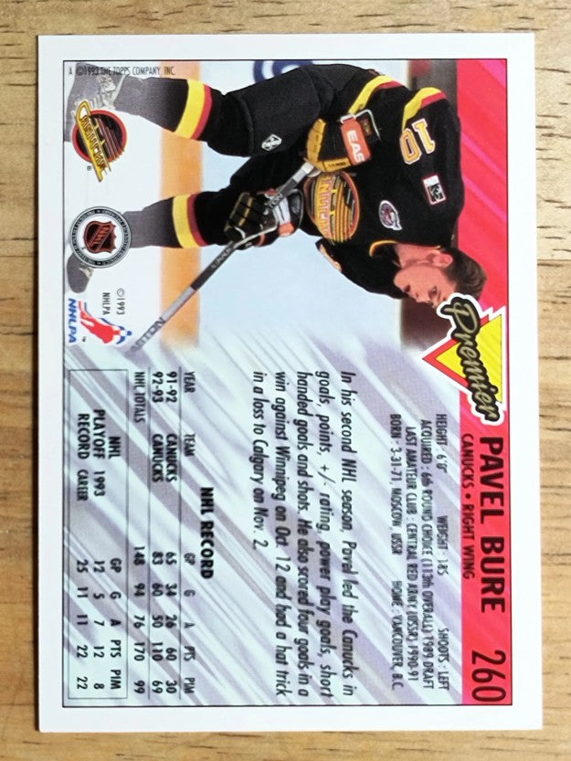 1993-94 Topps Premier #260 Pavel Bure