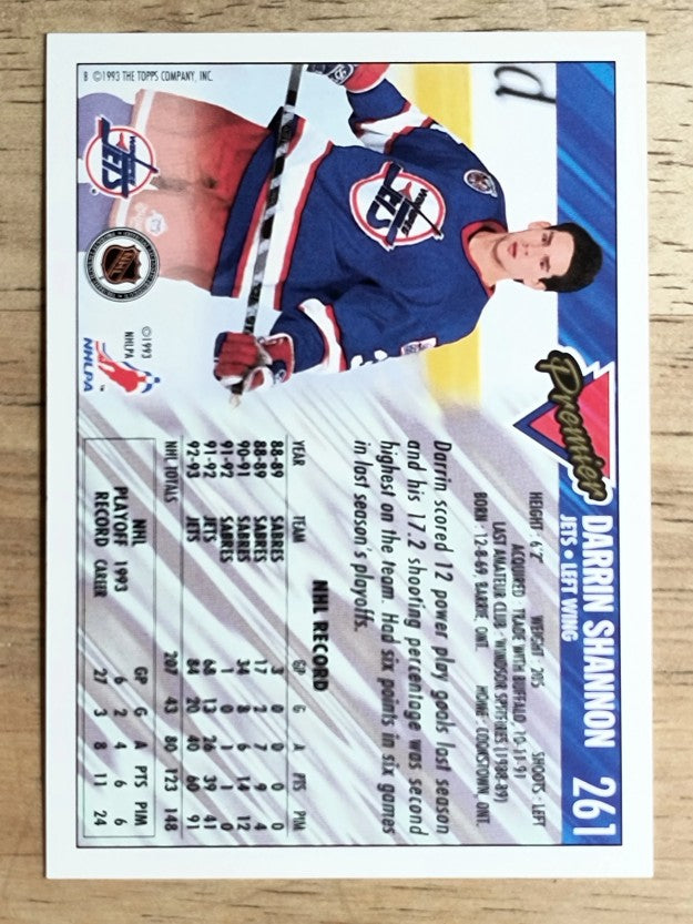 1993-94 Topps Premier #261 Darrin Shannon