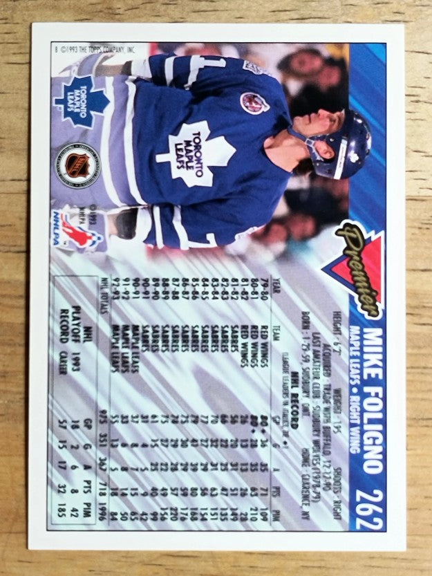 1993-94 Topps Premier #262 Mike Foligno