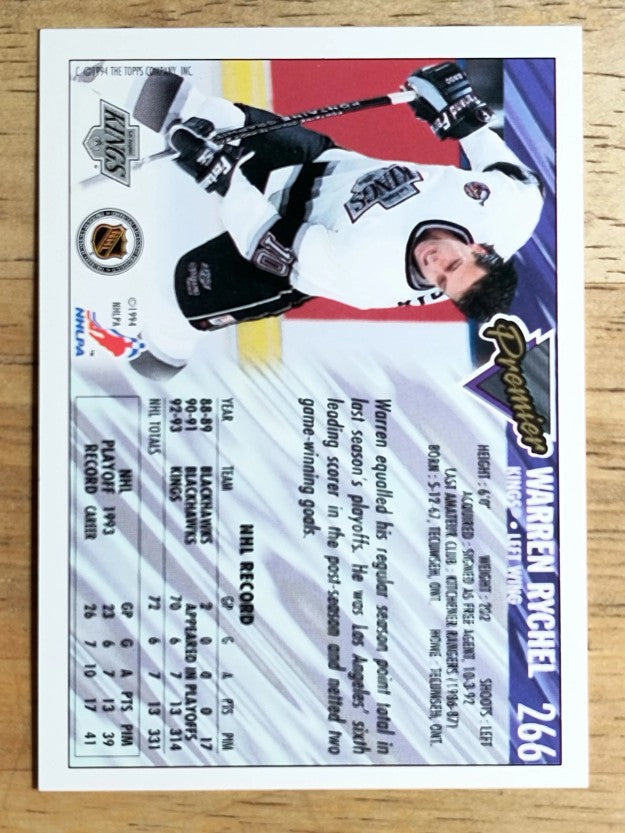 1993-94 Topps Premier #266 Warren Rychel