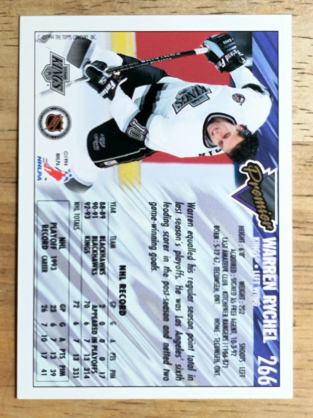 1993-94 Topps Premier #266 Warren Rychel