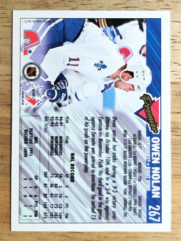 1993-94 Topps Premier #267 Owen Nolan