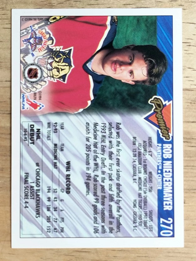1993-94 Topps Premier #270 Rob Niedermayer