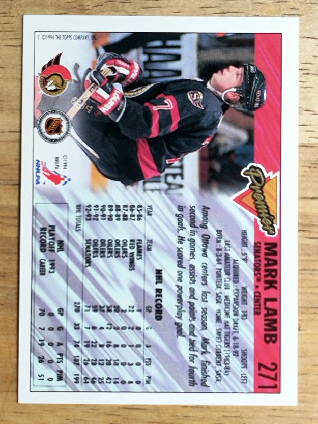 1993-94 Topps Premier #271 Mark Lamb