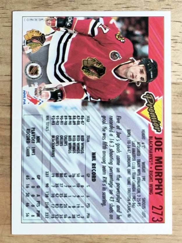 1993-94 Topps Premier #273 Joe Murphy