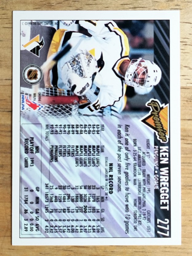 1993-94 Topps Premier #277 Ken Wregget