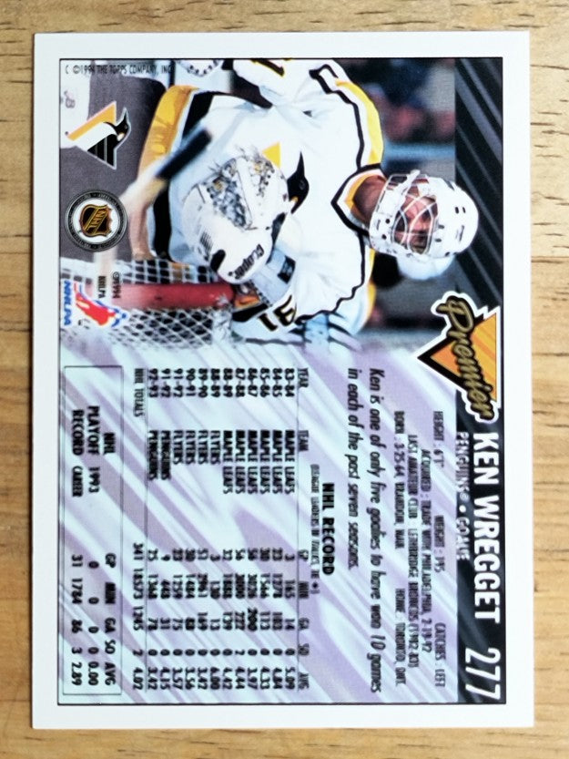 1993-94 Topps Premier #277 Ken Wregget
