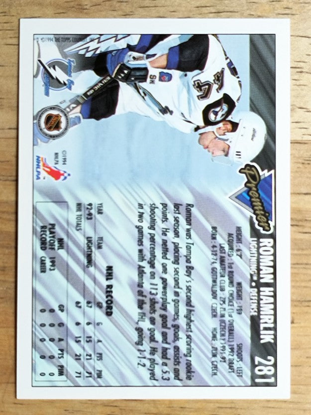 1993-94 Topps Premier #281 Roman Hamrlik