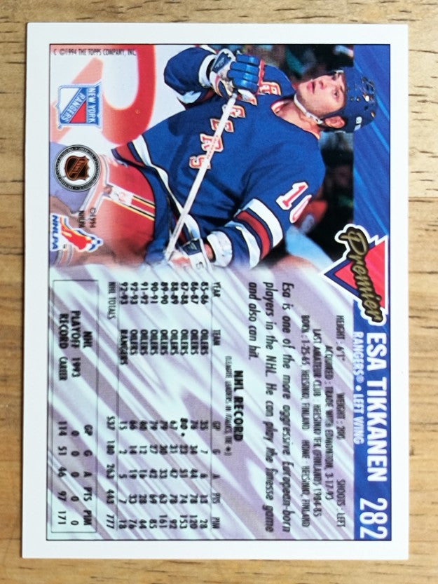 1993-94 Topps Premier #282 Esa Tikkanen