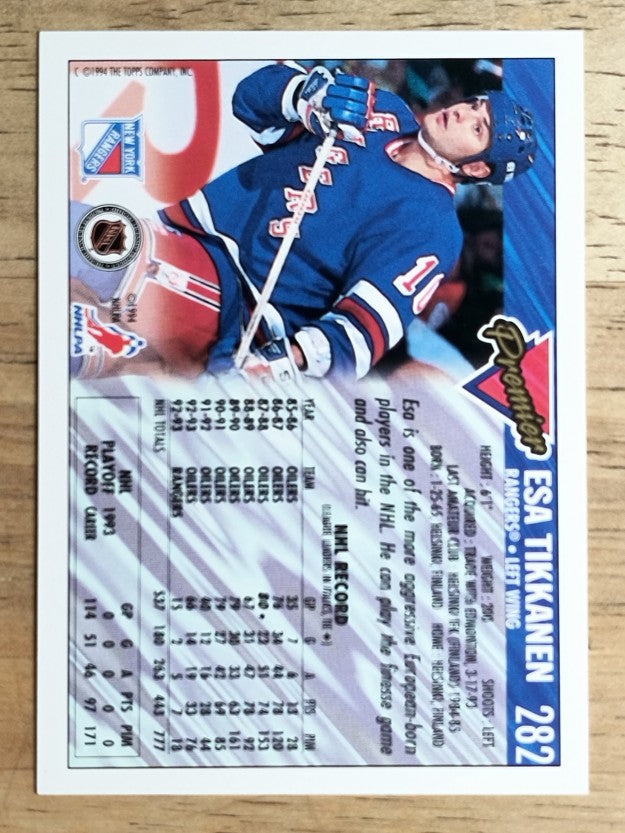 1993-94 Topps Premier #282 Esa Tikkanen