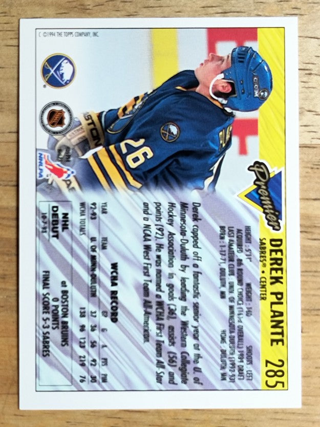 1993-94 Topps Premier #285 Derek Plante RC