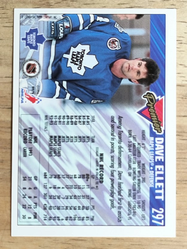 1993-94 Topps Premier #297 Dave Ellett