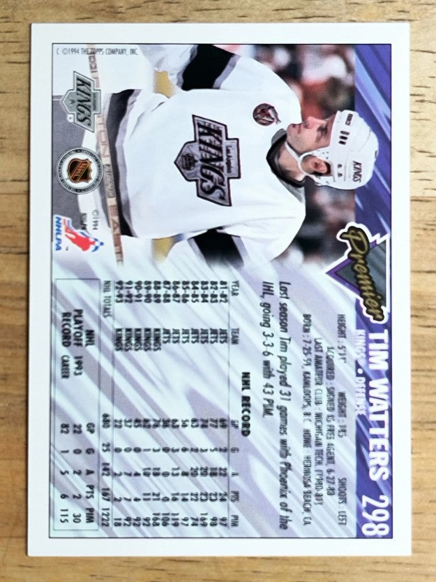1993-94 Topps Premier #298 Tim Watters