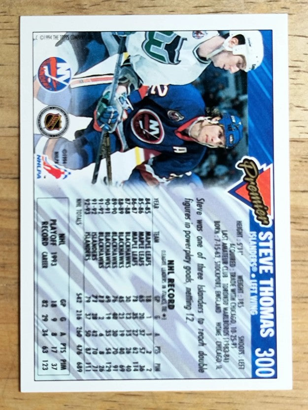 1993-94 Topps Premier #300 Steve Thomas