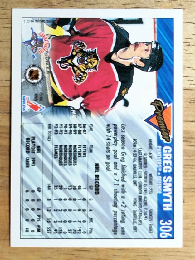 1993-94 Topps Premier #306 Greg Smyth