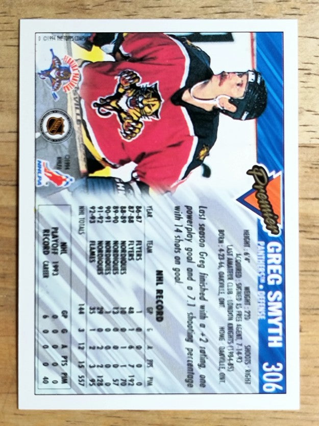 1993-94 Topps Premier #306 Greg Smyth
