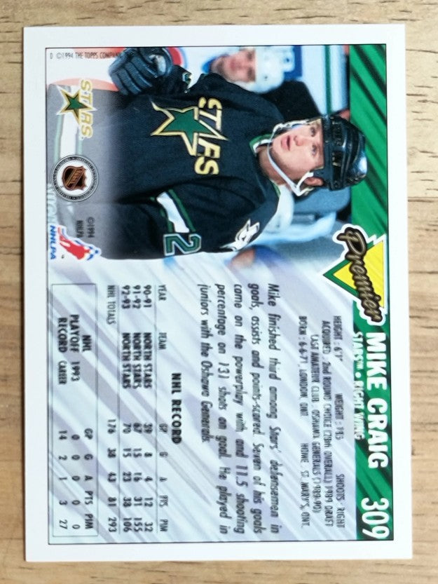 1993-94 Topps Premier #309 Mike Craig