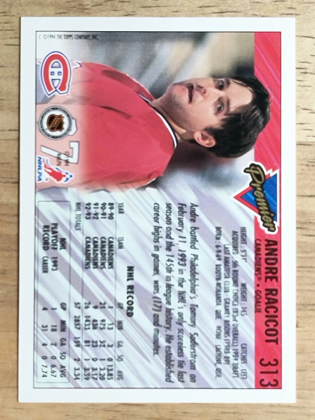 1993-94 Topps Premier #313 Andre Racicot