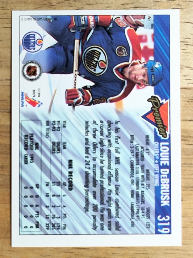 1993-94 Topps Premier #319 Louie DeBrusk
