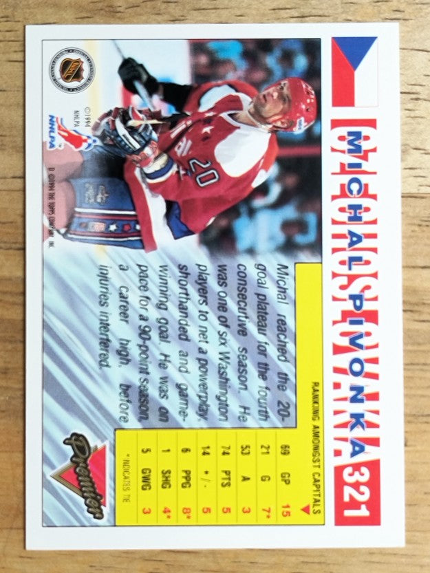 1993-94 Topps Premier #321 Michal Pivonka