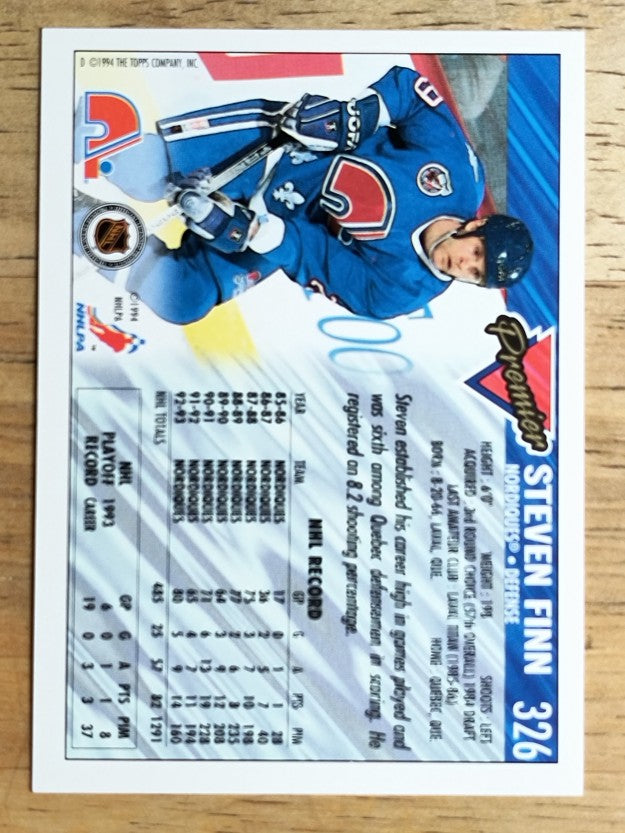 1993-94 Topps Premier #326 Steven Finn