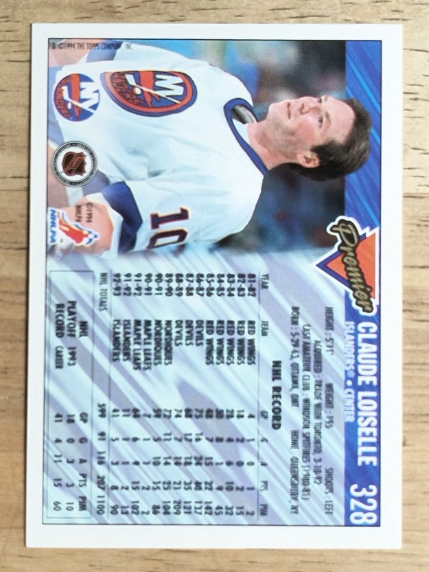 1993-94 Topps Premier #328 Claude Loiselle