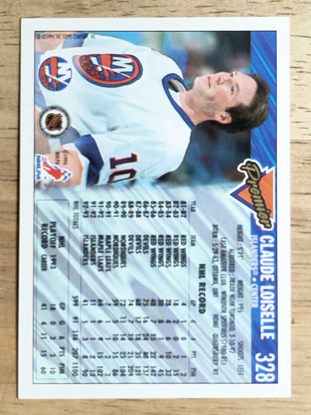 1993-94 Topps Premier #328 Claude Loiselle
