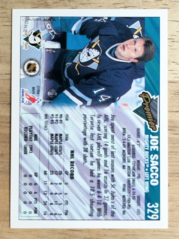 1993-94 Topps Premier #329 Joe Sacco