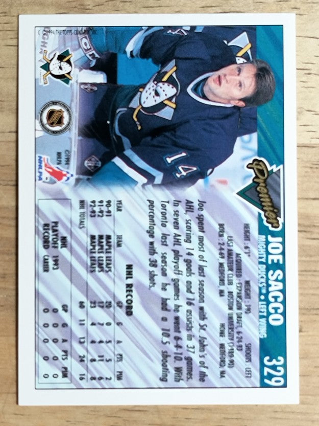 1993-94 Topps Premier #329 Joe Sacco