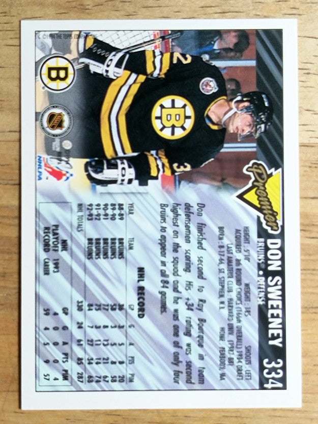 1993-94 Topps Premier #334 Don Sweeney
