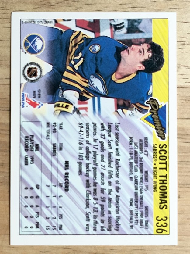 1993-94 Topps Premier #336 Scott Thomas RC