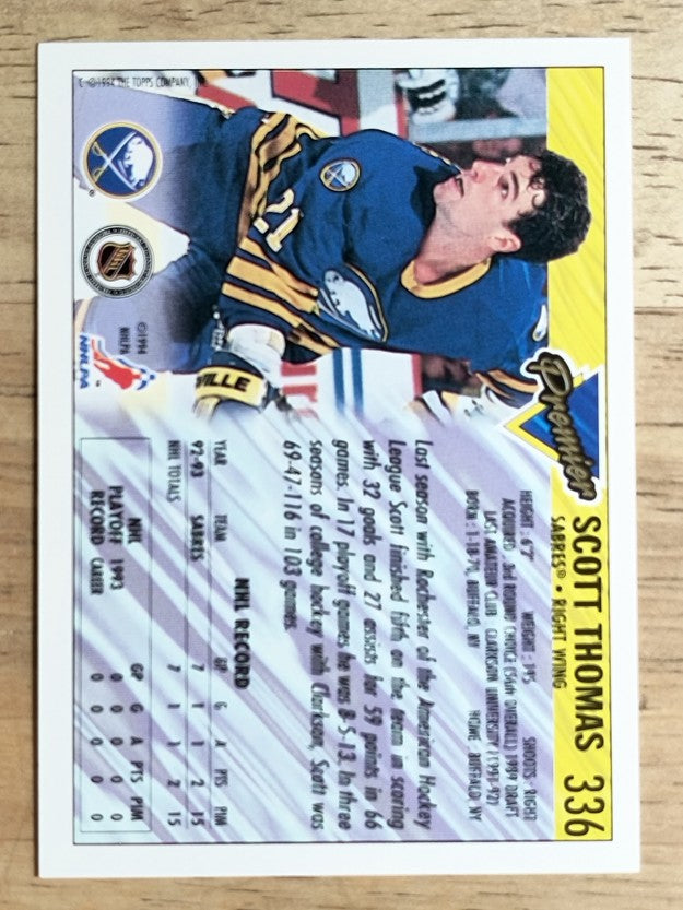 1993-94 Topps Premier #336 Scott Thomas RC