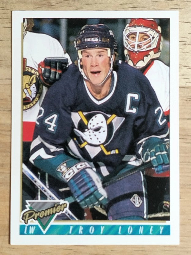 1993-94 Topps Premier #340 Troy Loney