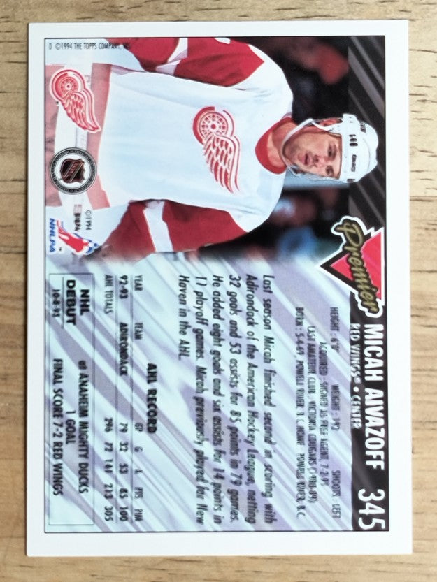 1993-94 Topps Premier #345 Micah Aivazoff RC