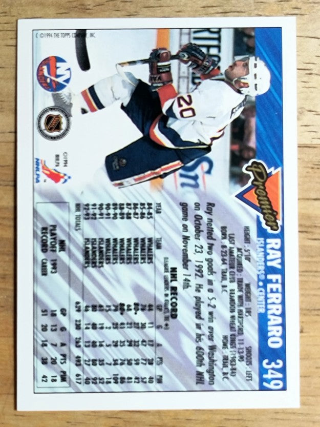 1993-94 Topps Premier #349 Ray Ferraro