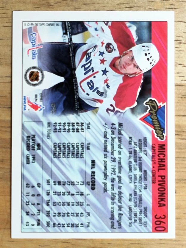 1993-94 Topps Premier #360 Michal Pivonka