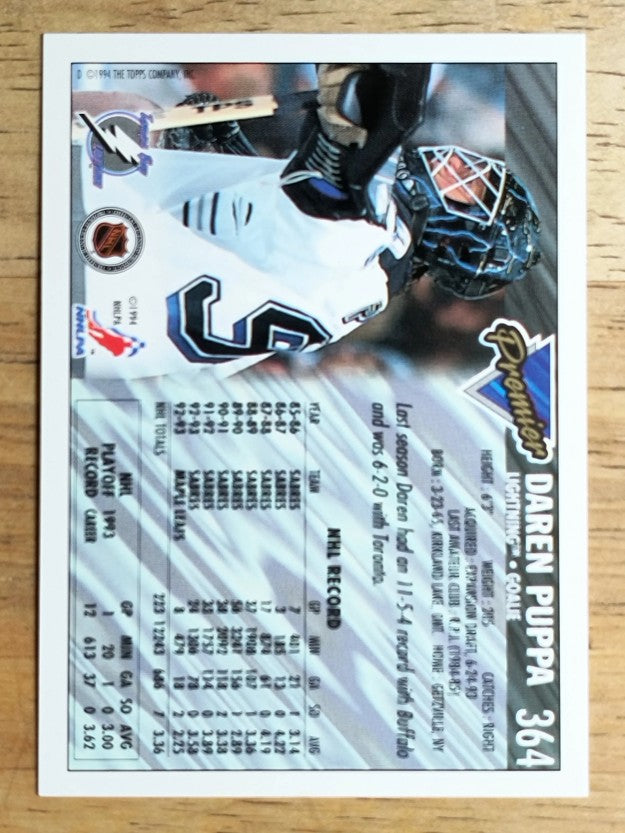 1993-94 Topps Premier #364 Daren Puppa