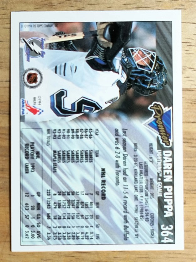 1993-94 Topps Premier #364 Daren Puppa