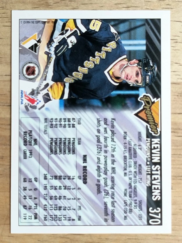 1993-94 Topps Premier #370 Kevin Stevens