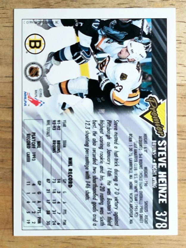 1993-94 Topps Premier #378 Steve Heinze