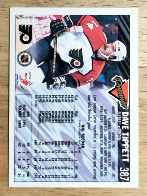1993-94 Topps Premier #387 Dave Tippett