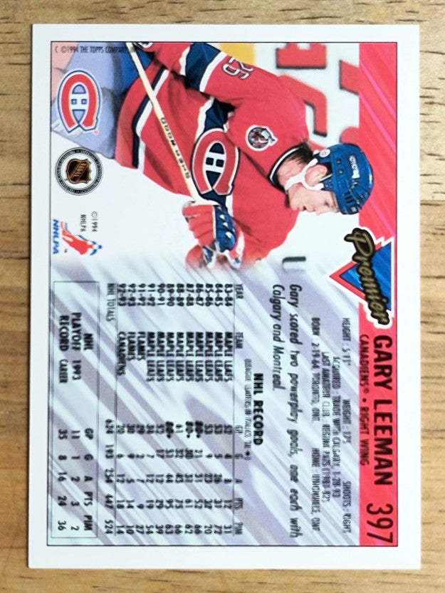 1993-94 Topps Premier #397 Gary Leeman