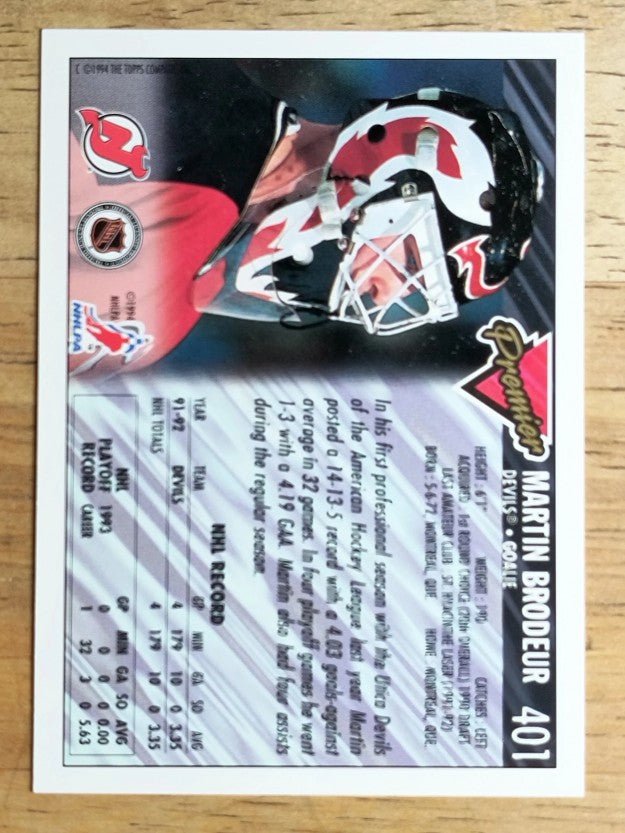 1993-94 Topps Premier #401 Martin Brodeur