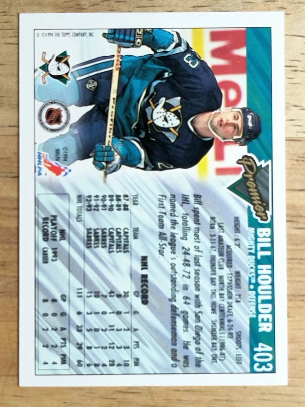 1993-94 Topps Premier #403 Bill Houlder